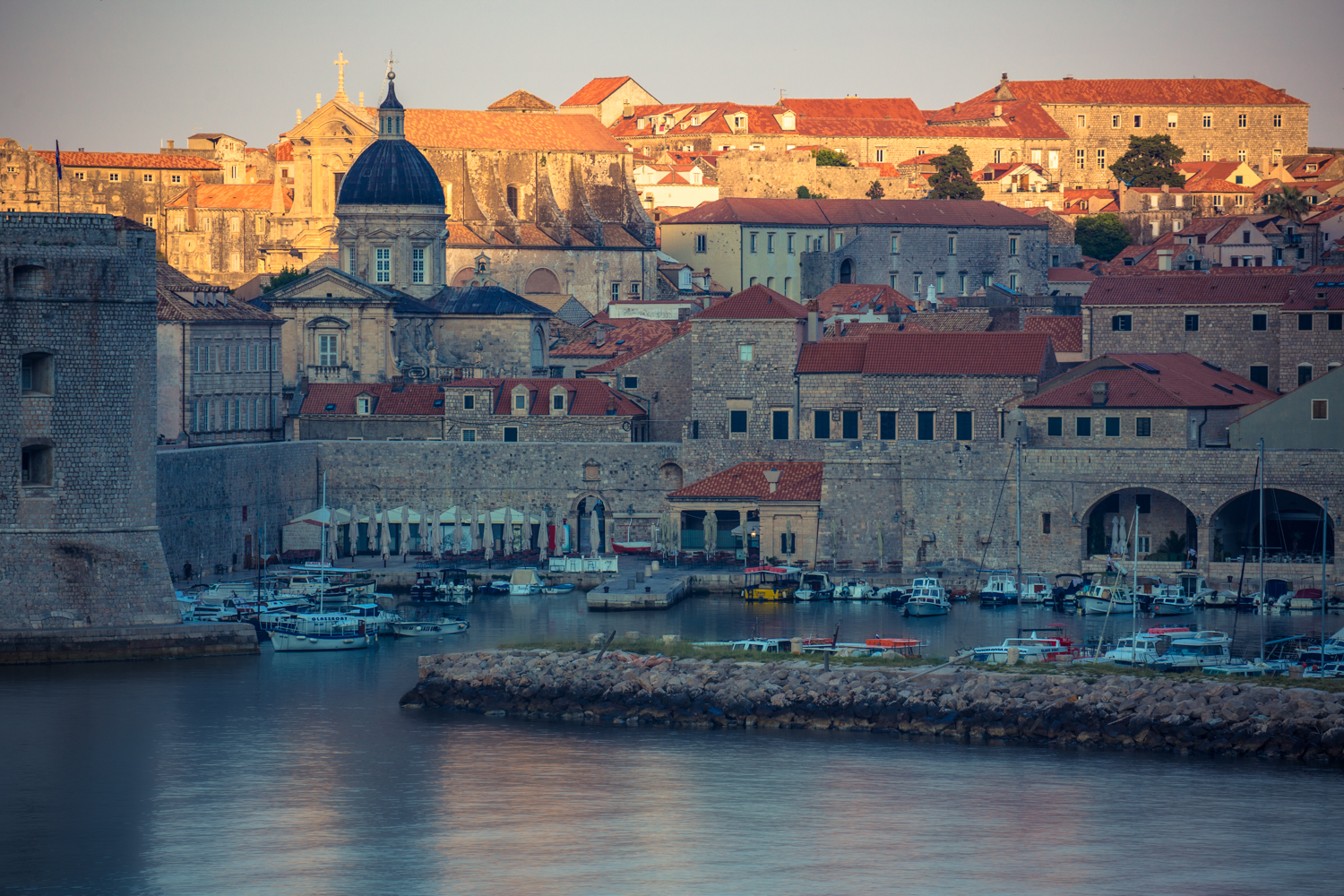 Old town of Dubrovnik, as seen from the Lazaretto