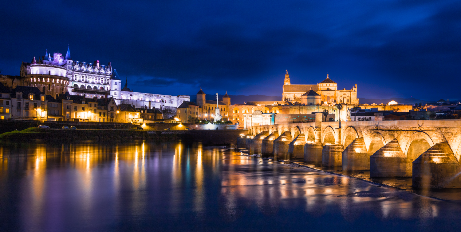 Blend of Chateau Amboise in Loire Valley, France and Mezquita in Cordoba, Spain