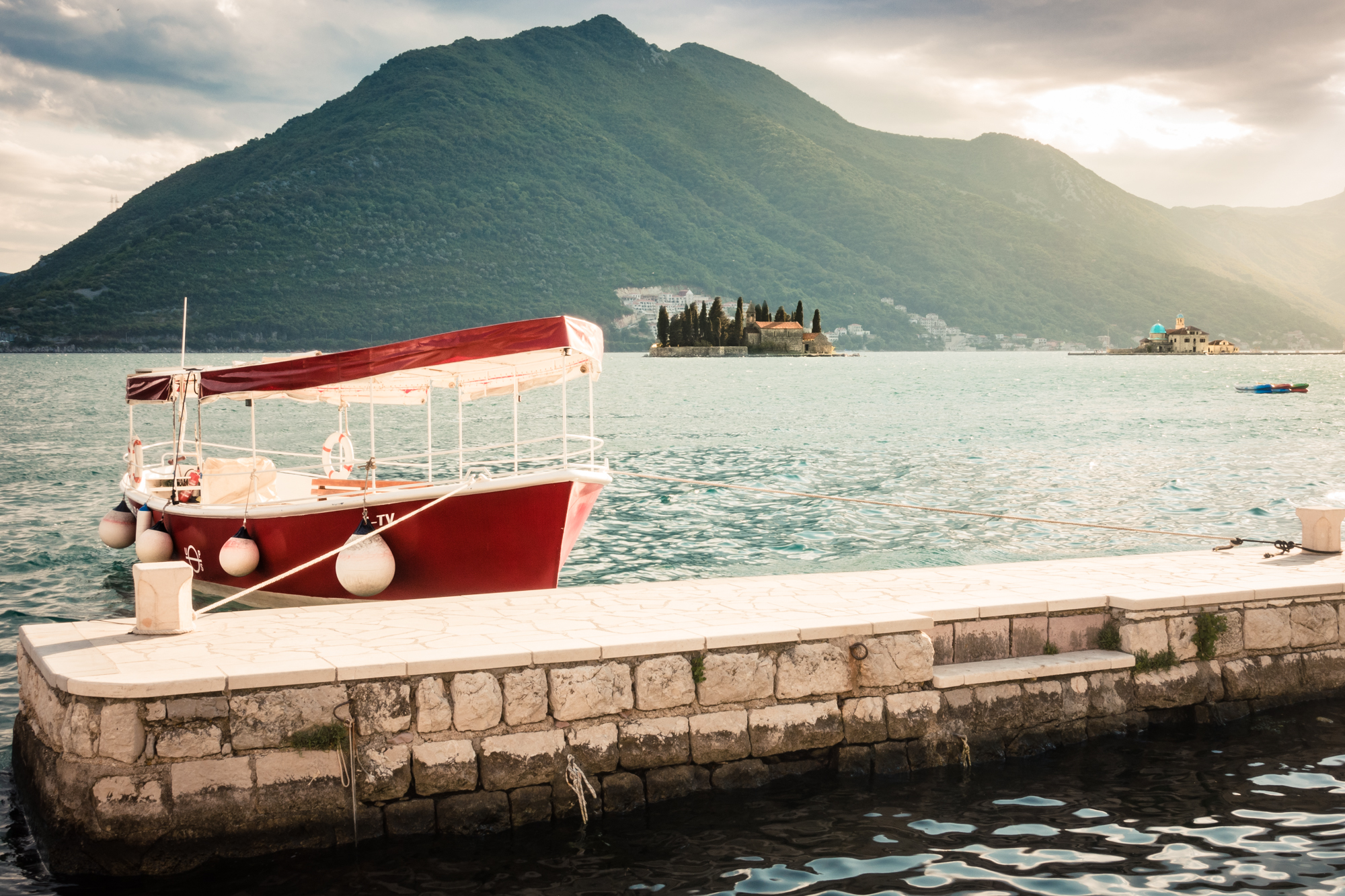 Early morning in Perast along Kotor Bay with it's UNESCO island churches