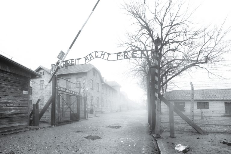 Arbeit Macht Frei - Work Will Set You Free - a sign you see as you enter Auschwitz.