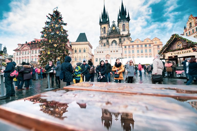 Christmas Market in the old town center of Prague