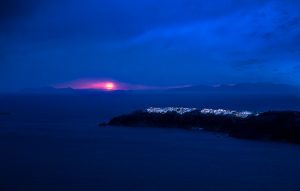 Town of Oia from Immerovigli, Santorini, Greece